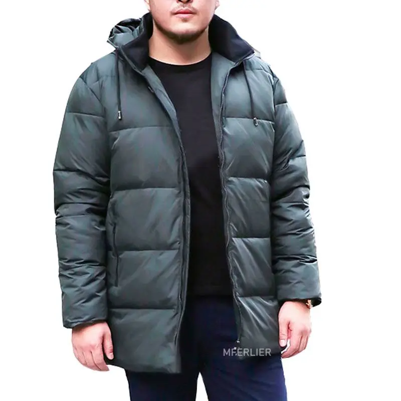 Осенне-зимние мужские пуховики 5XL 6XL 7XL 8XL 9XL 10XL вес 155 кг Большой размер с длинным рукавом сохраняет тепло плюс размер Мужское пальто