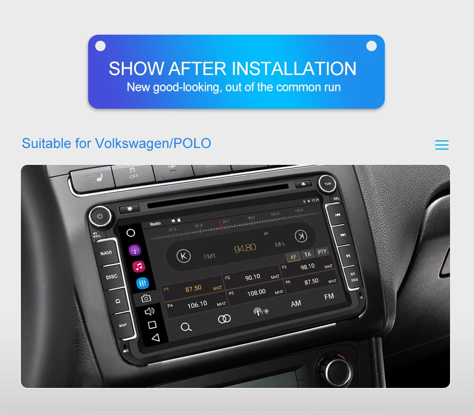 Top Isudar 1280*720 Car Multimedia Player 2 Din Android 9 For Volkswagen/Passat/POLO/GOLF/CC/Skoda/Octavia/Leon Auto DVD Radio GPS 5
