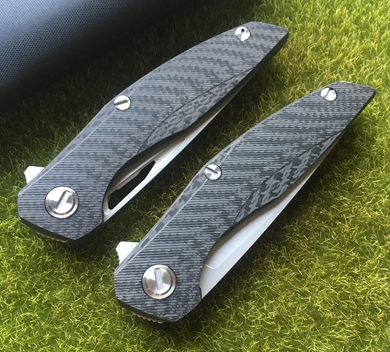 LOVOCOO Flipper F111 S35VN blade Steel+ carbon fiber handle folding knife outdoor camping hunting pocket fruit knives EDC tools