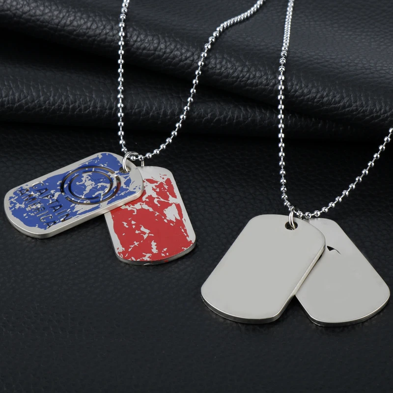 Military Necklace Italian Flag Custom Zinc Alloy Pendant Necklace Dog Tags