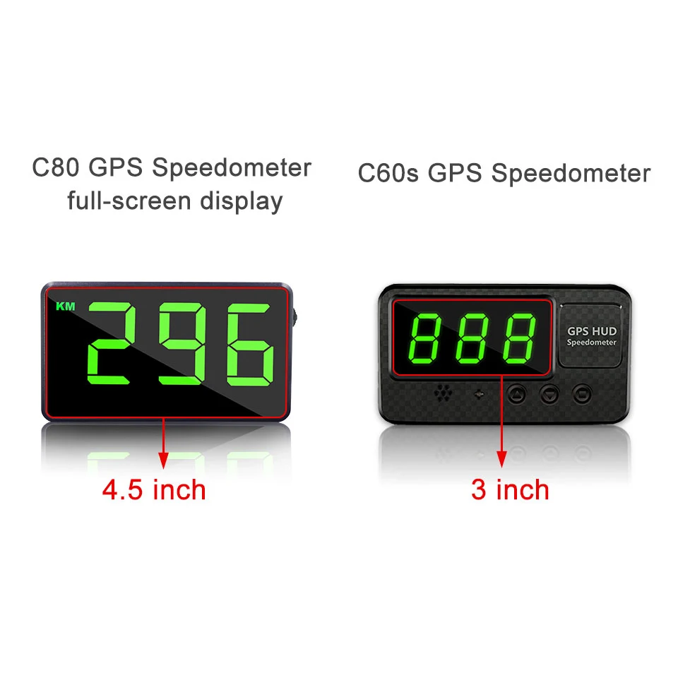 GPS HUD Head up Display Auto GPS tachimetro proiettore Parabrezza odometro Bussola Allarme velocit/à e Adattatore per Auto