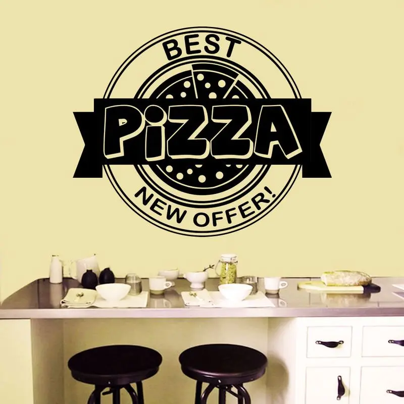 Pizza Sticker Food Decal Poster Vinyl Art Wall Decals Pegatina Quadro Parede Decor Mural Pizza Sticker