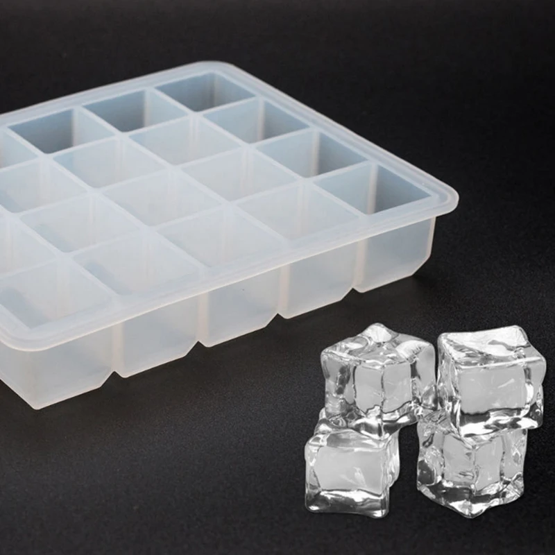 1 шт. Ice Cube лоток для льда Большой пудинг плесень квадратные формы Ice Moulde 20-полости желе чайник силиконовые