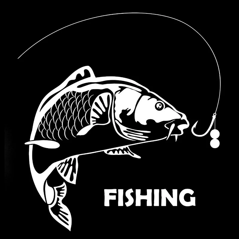 17-6cm-19cm-Fish-Fishing-Fashion-Car-Styling-Motorcycle-Stickers-Decals-Vinyl-S4-0086