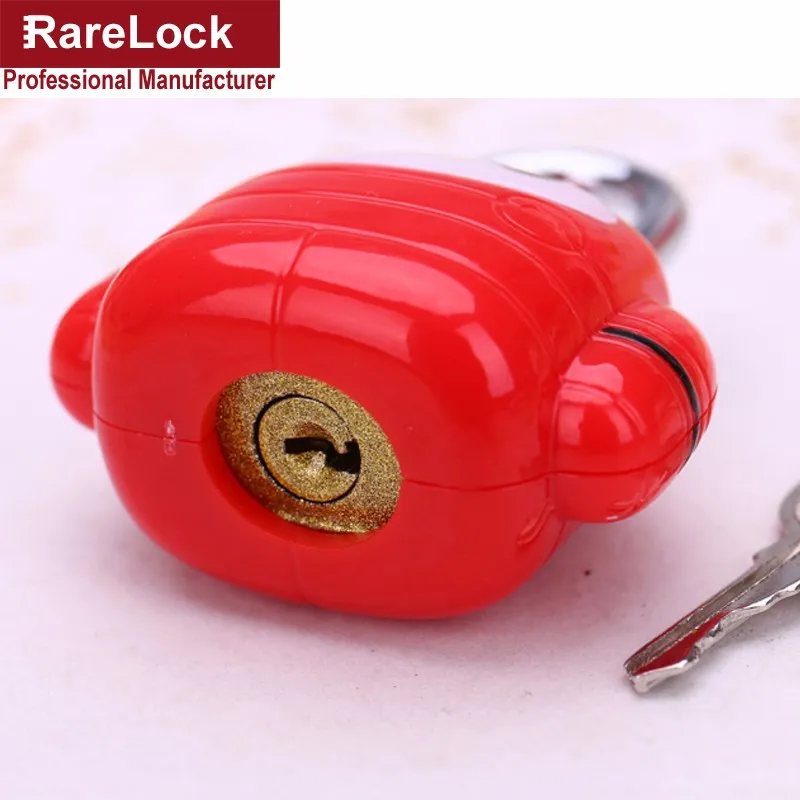 Rarelock мультфильм цвет латунь замок с 2 Ключи для ящика украшения с изображением дверей коробка сумки замок DIY мебельная фурнитура a