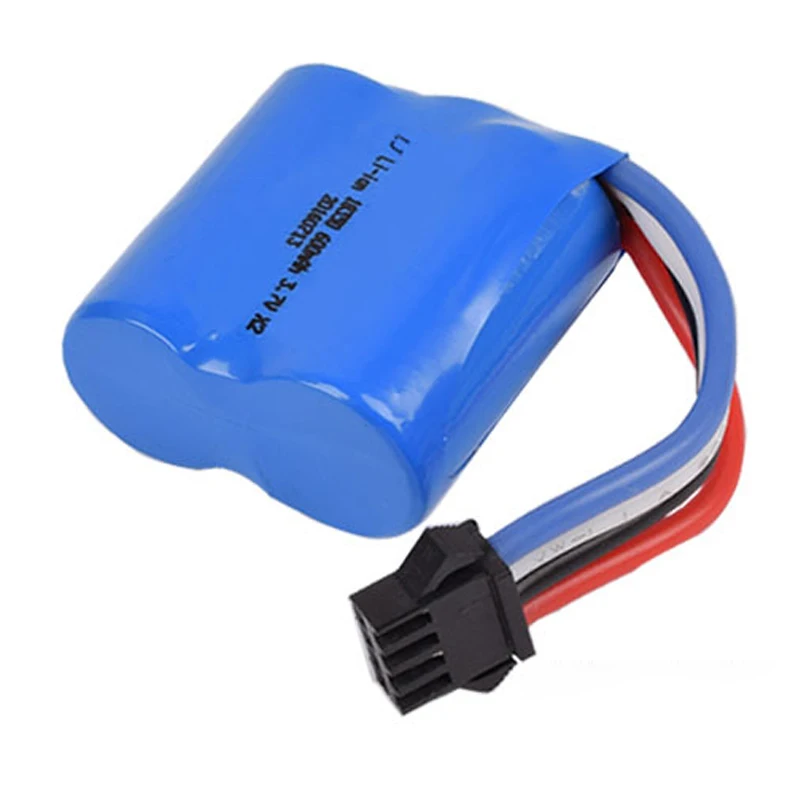 

7.4v (3.7vx2) 600mah 15C 18350 Li-ion Battery UDI001 RC toys battery SM-4P with charger