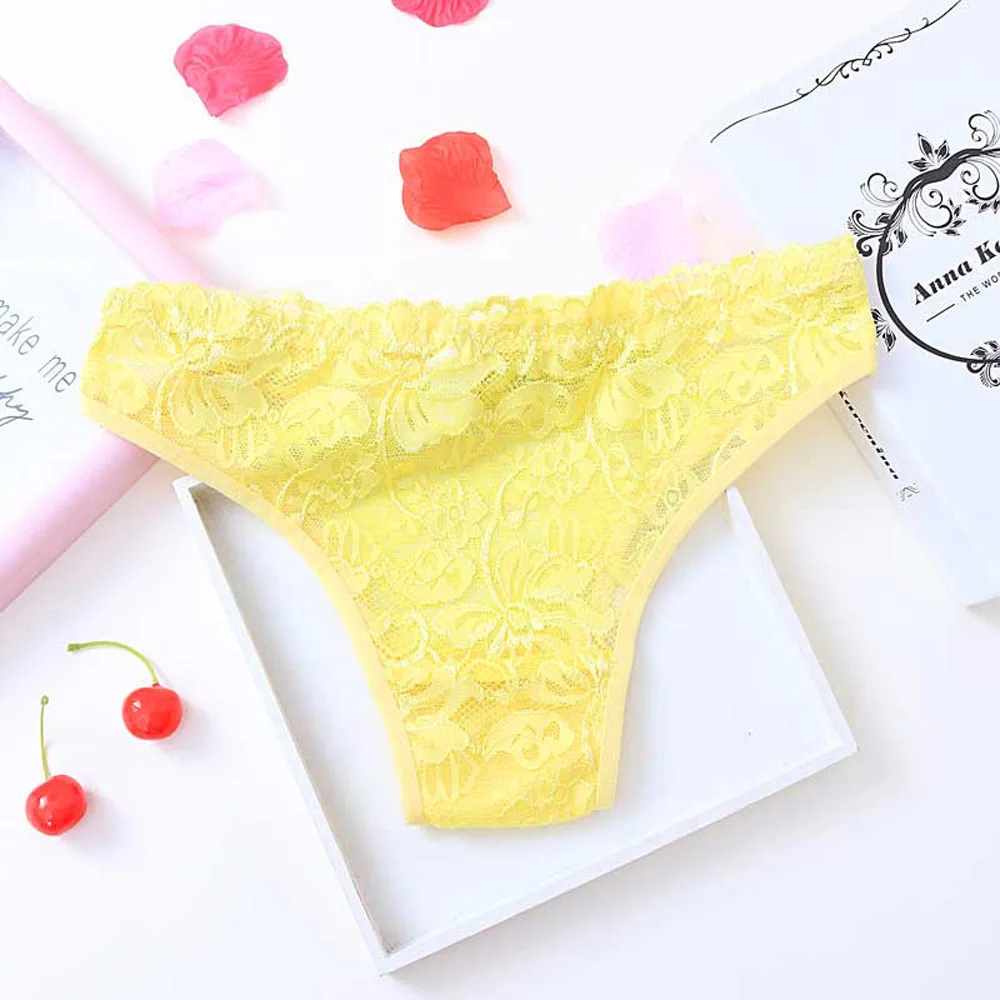 New Arrive Women Sexy Panties Ladies Flower Lace Female Briefs Thongs G-string Lingerie Underwear Dropshipping*50