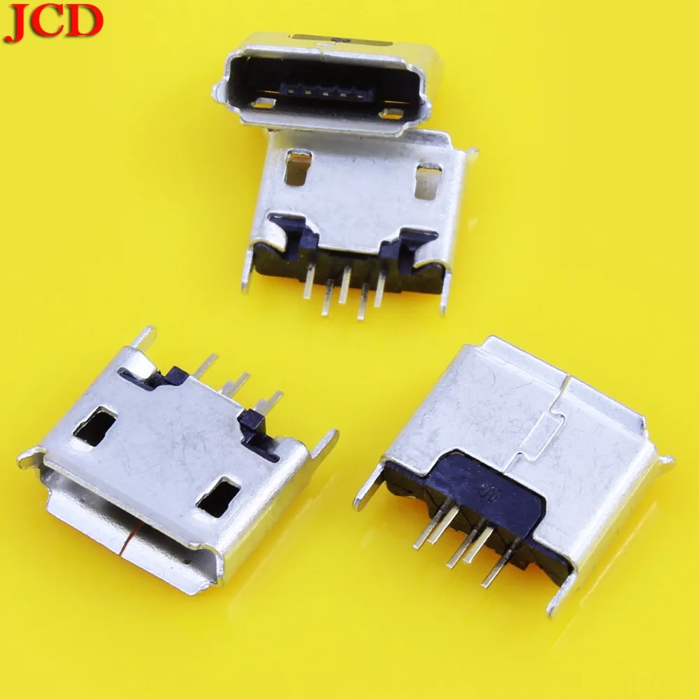 JCD новый разъем Micro USB 5pin Тяжелая пластина мм 0 8 B тип без боковой Женский Разъем для