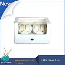 Белый глянцевый suface 4 канала автоматические часы моталки, AA Батарея/AC многофункциональный адаптер 5 режимов деревянный автоматического смотреть winder