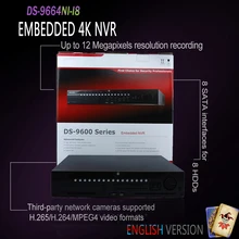Hikvision ds-9664ni-i8 64ch NVR 8 SATA видеорегистратор сети без POE Порты 12MP Макс построить 4 К NVR