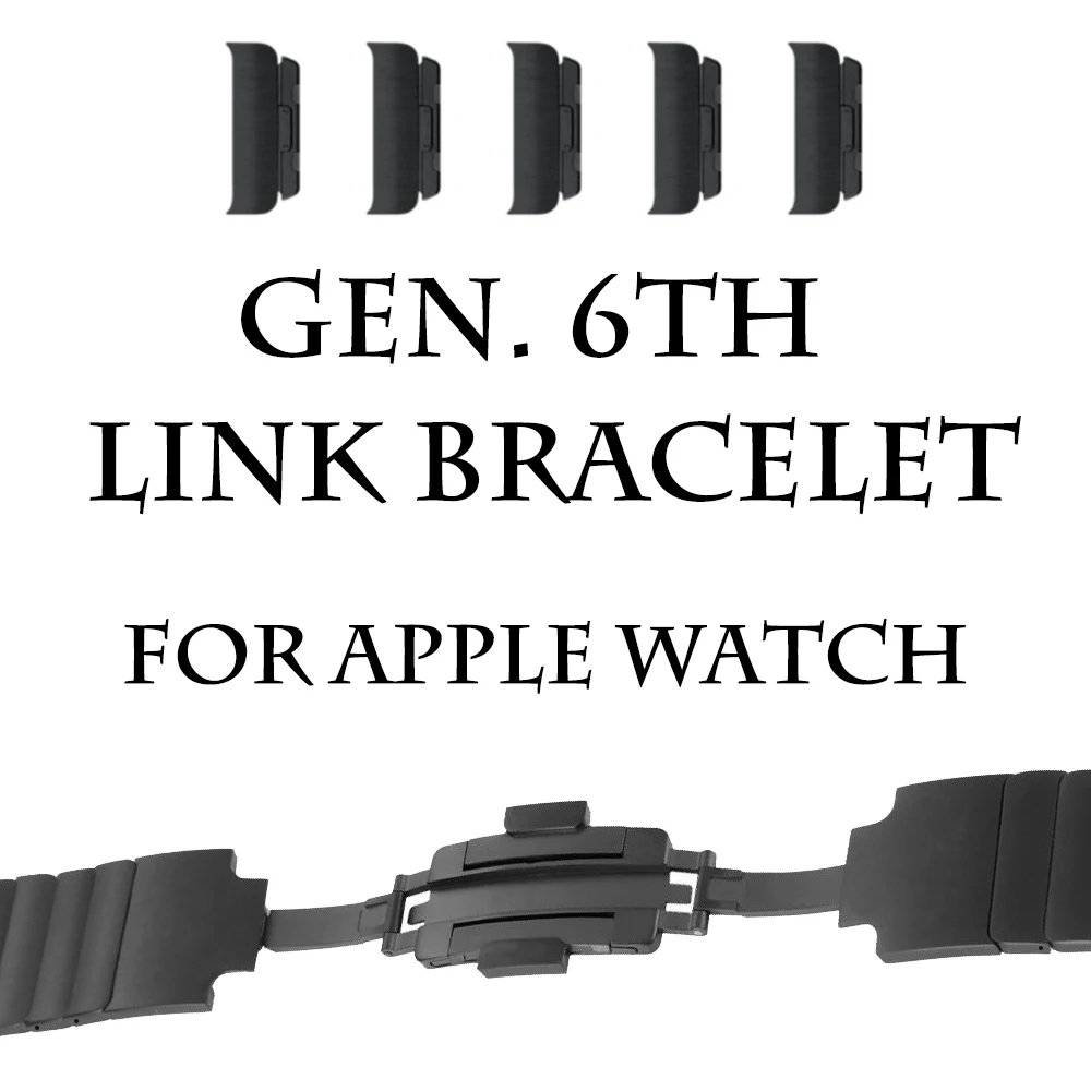 Watch Strap Double Button Folding Clasp for Apple Watch 4 3 2 Replacement Stainless Steel Band For iwatch 38 or 44mm 42 or 44mm