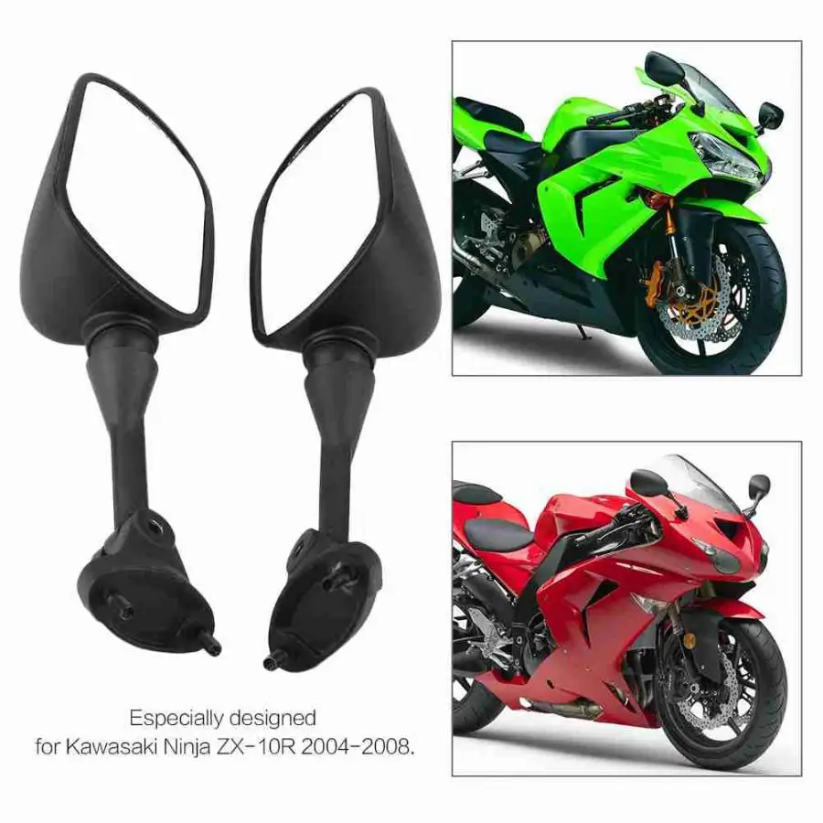 1 пара мотоцикл боковое зеркало заднего вида для Kawasaki Ninja ZX 6R 2005 2008 10R 2004 2006 2007
