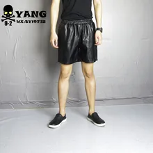 Новая мужская одежда стилист волос GD Мода панк уличный pu кожаные штаны размера плюс сценические костюмы певицы 27-44