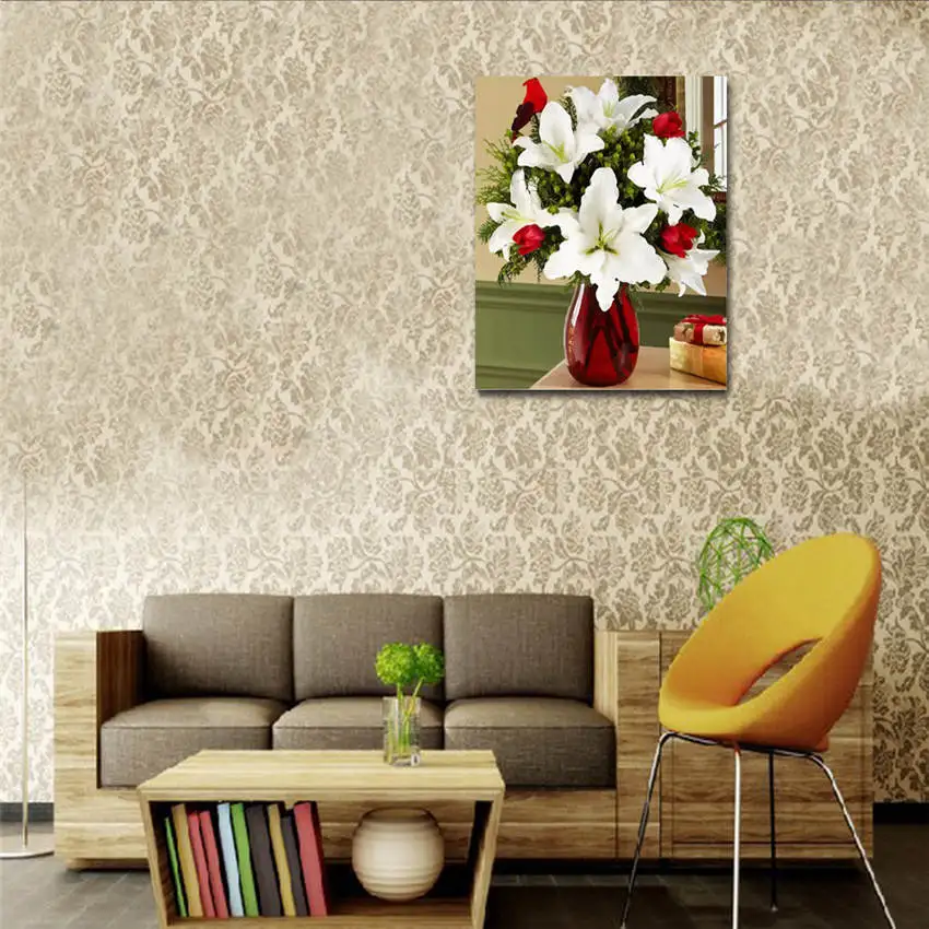 WONZOM картина с хризантемами по номерам птица масляная краска цветок Куадрос Decoracion Акриловая Краска на холсте Современный домашний декор