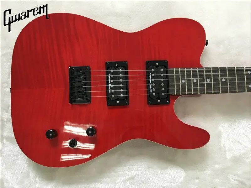 Electric guitar/2017 new Gwarem luck star tele guitar/maple flame top