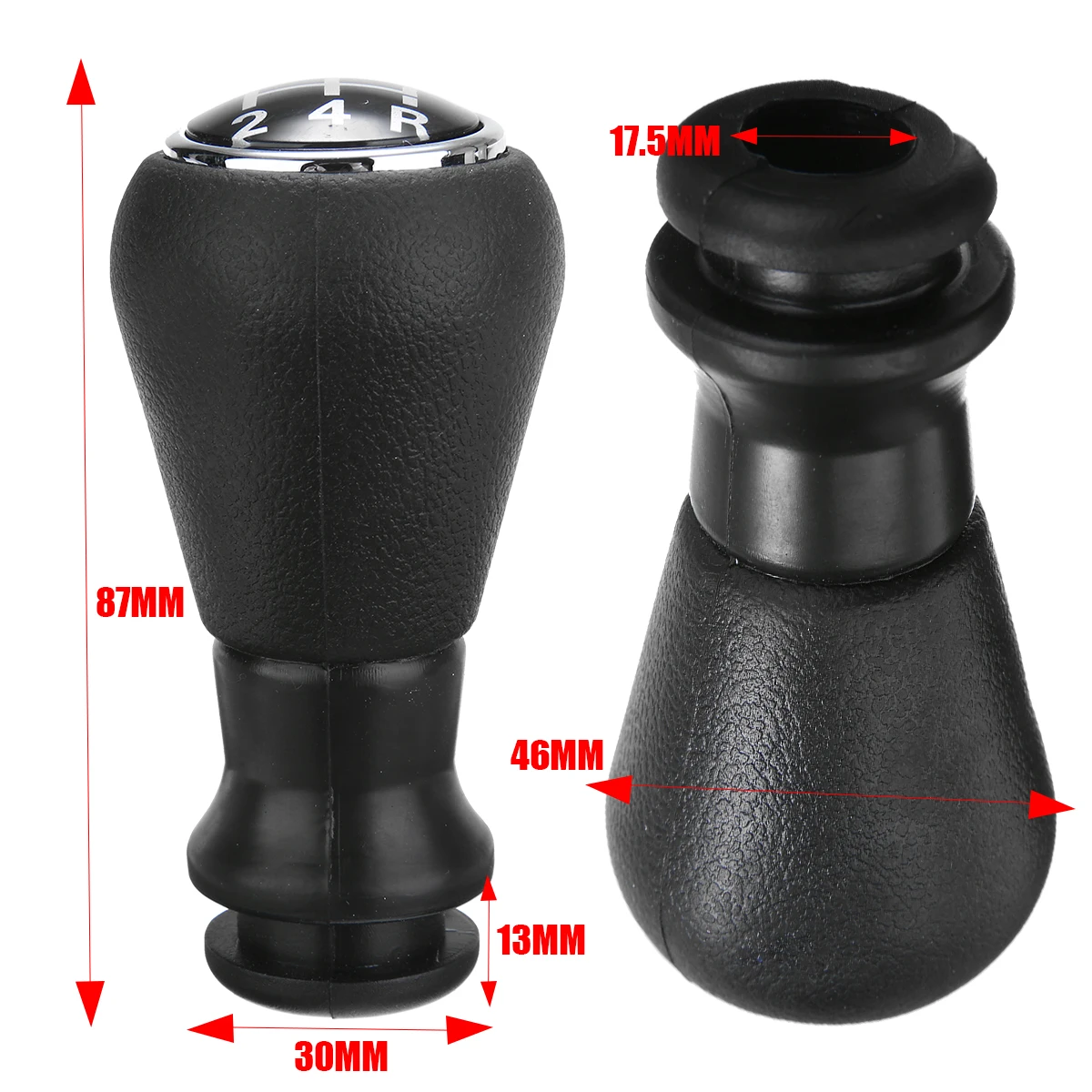 Universal Black 5 Speed Gear Stick Shift Knob Dedicated Replacement for CITROEN C1 C3 C4 for Peugeot 206 207 306 307 100*46mm