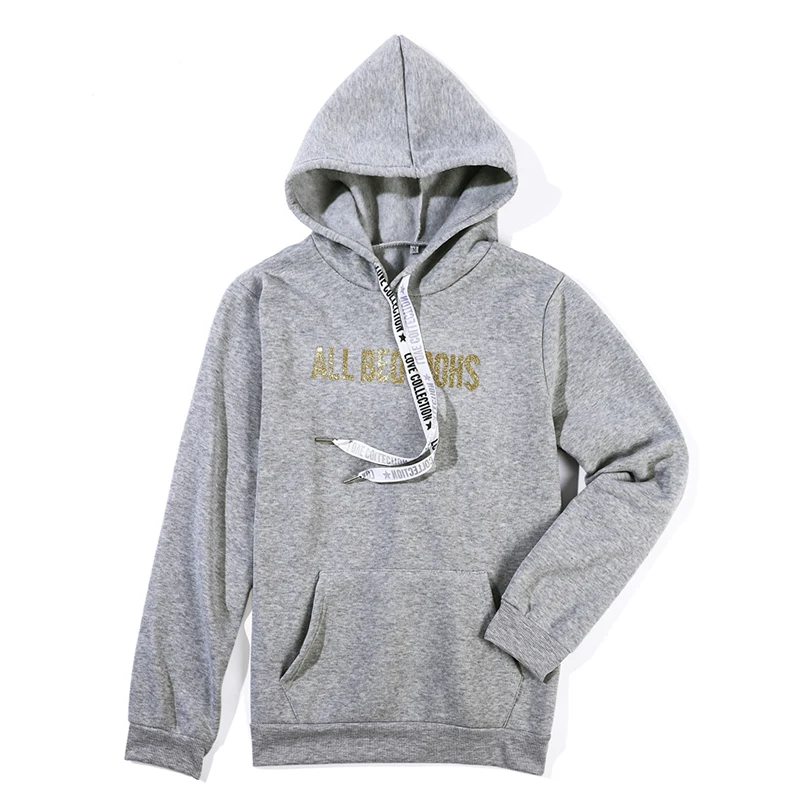 Russian Hot Explosion Hooded Sweatshirt Women Hot Stamping Letter Printing Plus Velvet Thick Hoodies Top 2018 New Moleton Mujer Hoodies