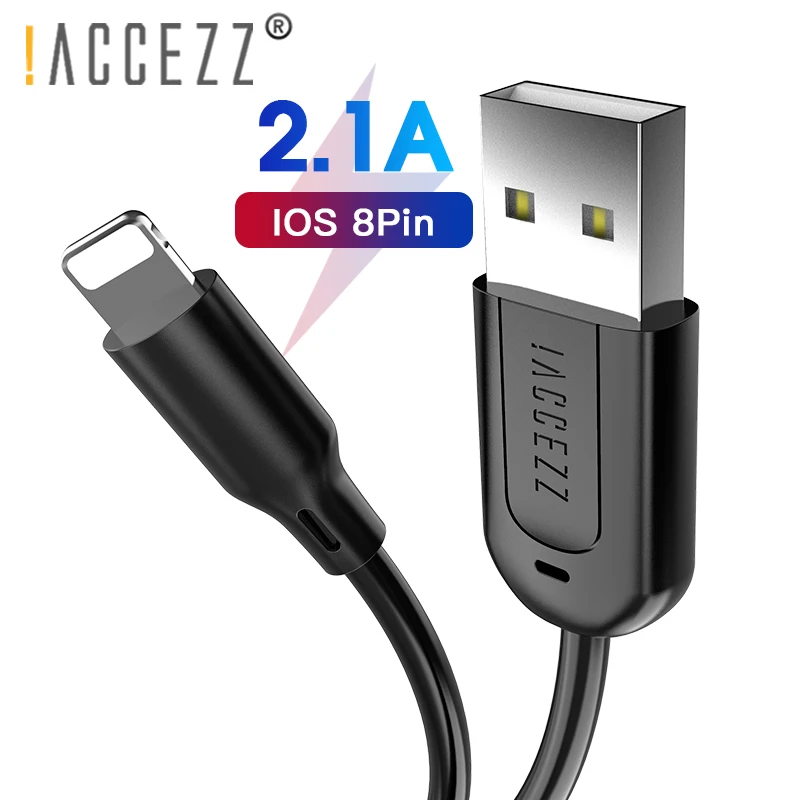 

!ACCEZZ USB Charge Cable For iPhone 7 8 Plus X XR XS Max Tablet Fast Charging Charger Data Lighting Long Short Cables 30CM 1M 3M