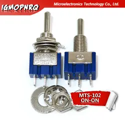 5 шт Миниатюрный переключатель MTS-102 SPDT 6A 125VAC/3A 250VAC Мини рычаг переключателя 3 Pin ВКЛ/ВЫКЛ