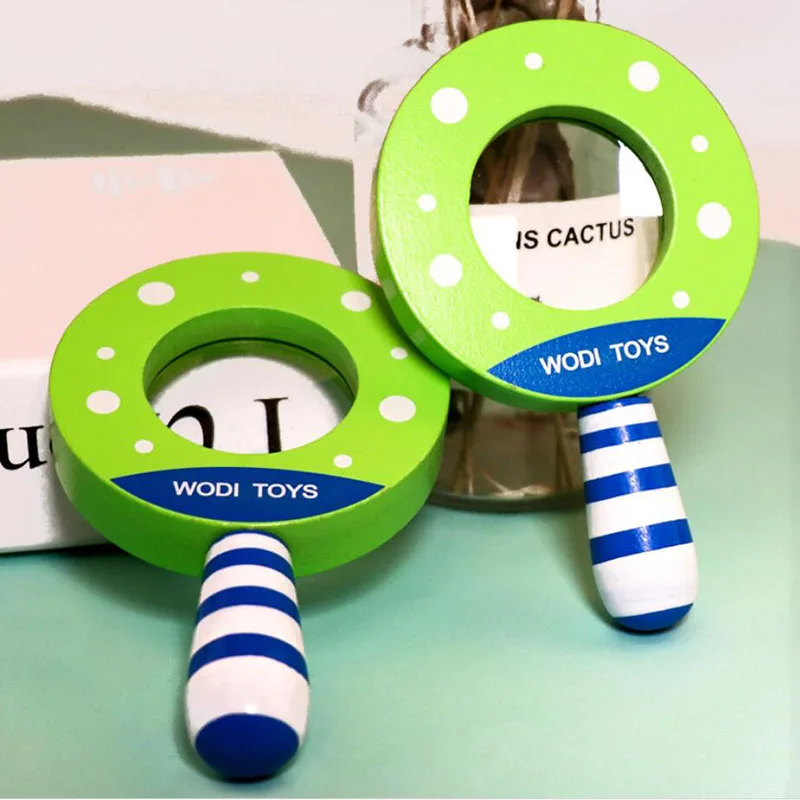 Kaleidoscope Wood Cutely Magnifier Toy For Children Educational Learning Exploring Ability Developing Baby Classic Toys