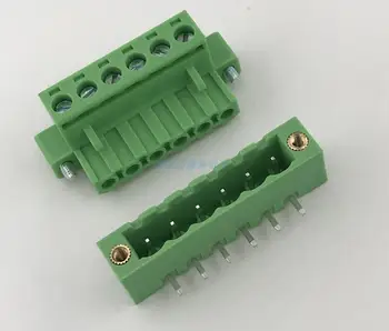 

10sets Plug-in type with flanged fixed terminal K2EDGKM-5.08mm 2p-24p Connector