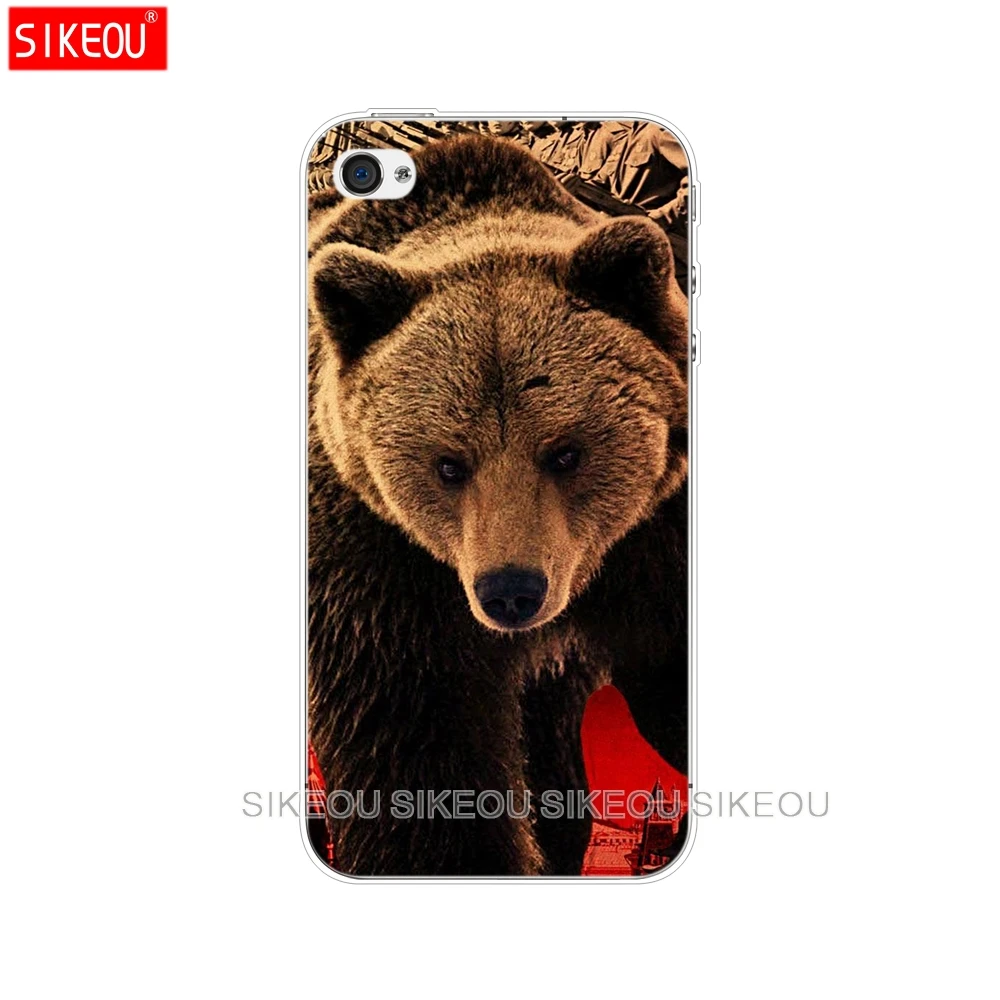Силиконовый чехол для телефона диагональю 4 0 дюйма iPhone SE 5 с рисунком кошки волка