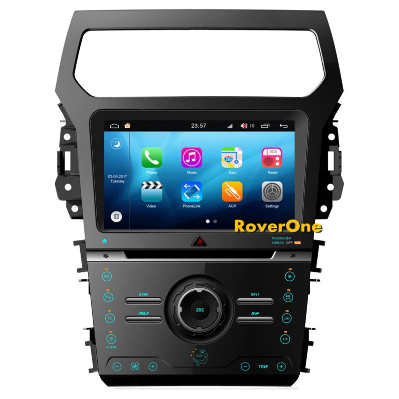 Sale RoverOne Android 8.0 Octa Core Car Radio DVD GPS For Ford Explorer 2012+ Touchscreen Multimedia Player Head Unit Bluetooth 1