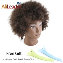 

AliLeader 8inch Male Human Hair Training Mannequin Head Afro Makeup Training Hairdresser Mannequin Head Hair Mannequins For Sale