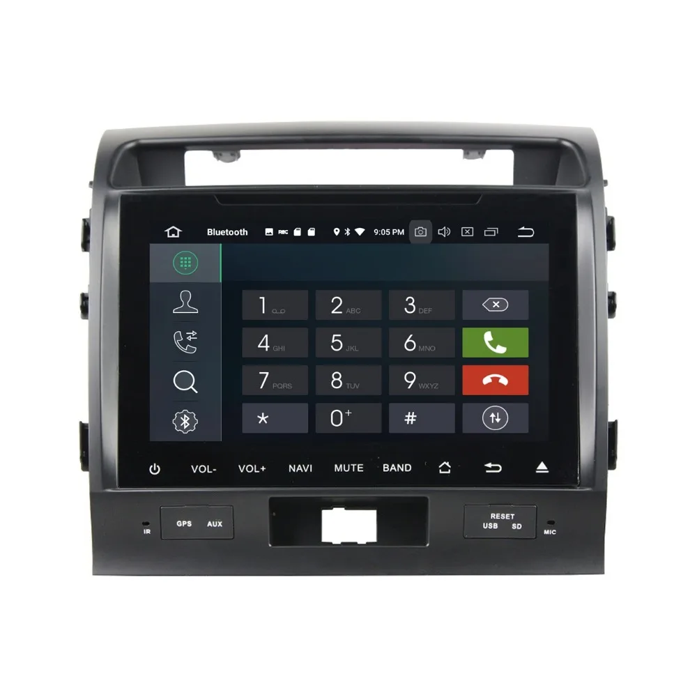 Excellent 4GB+32GB Octa Core 9" Android 8.0 Car DVD Player for Toyota Land Cruiser 2008 2009 2010 2011 2012 Car Radio GPS WIFI Mirror-link 7