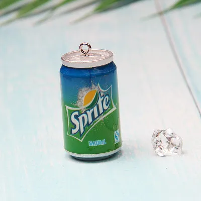 2 шт. Slime Charm Sprite Becker Cola банки клейкие аксессуары для изготовления бусин с мешочком на шнурке для рукоделия скрапбуки - Цвет: 2PCSSprite