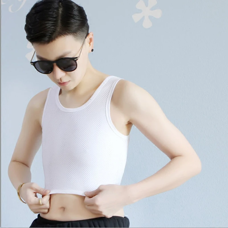 Women Skinny Lesbian Underwear Short Bustiers Corsets Hook Strengthen Mesh FTM Breathable Binders Sports Plus Size M-5XL BAY-157