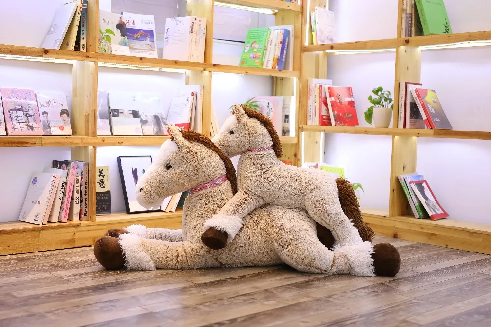 Новый гигантский моделирование плюшевая игрушка лошадь мягкие милые животные кукла прекрасный единорог стиль игрушечные лошадки для дня