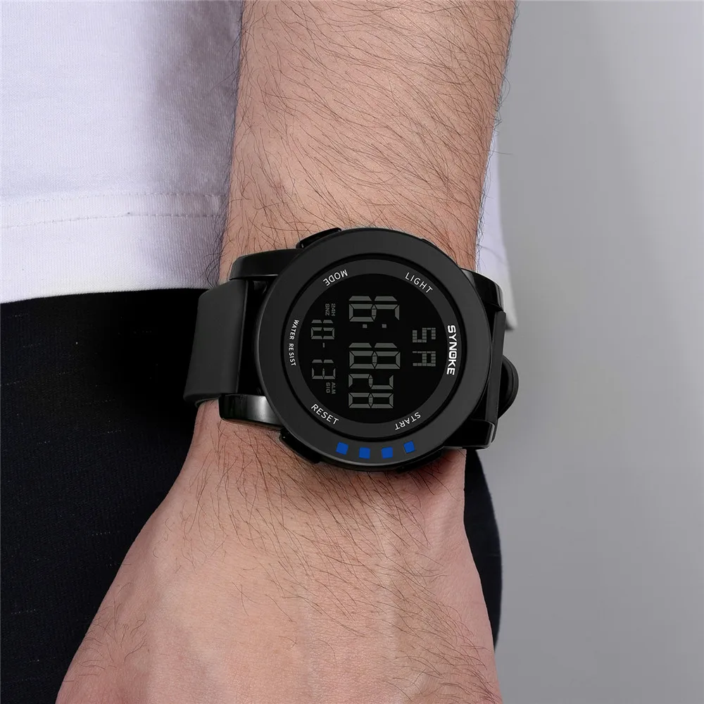 Men's Watch military sports watches fashion silicone waterproof LED