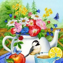 Дневные чайные картины DIY живопись по номерам 24 цвета пигментная кисть Искусство Ручная роспись креативная цифровая картина маслом