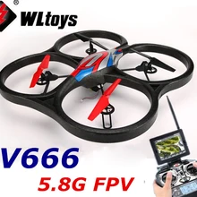 WLtoys V666 5,8G FPV 6-осевой гироскоп НЛО Квадрокоптер с дистанционным управлением 2MP Камера и для монитора с видом от первого лица поглащающей нагрузкой, V666 RTF 2,4 ГГц против WLtoys V262 X30V