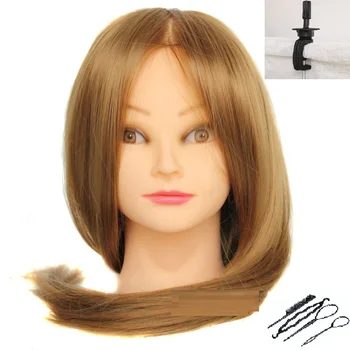 

CAMMITEVER Blonde Hair Dummy Mannequin Heads Wig Hairdressing Mannequins Hair Training Head Cosmetology