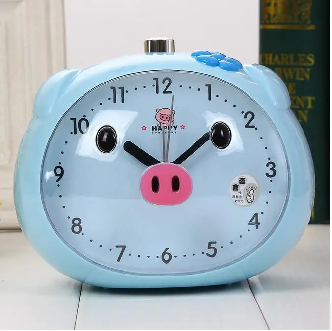 

1 piece Speaker Pig Alarm Clock With LED Light Table Clocks Night Light Reloj Clock For Children Sleeping Cartoon Alarm Clocks