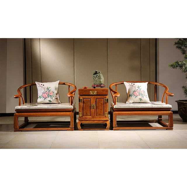 Best Offers Redwood Mahogany Armchair Solid Wood Chair Backed Living Dining Room Rosewood Furniture Annatto Sedia China Facotry Customizable