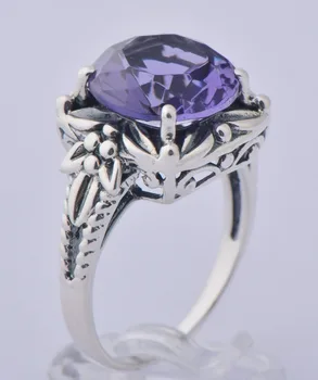 

Luxurious wedding restoring ancient ways is very good jewelry, 925 sterling silver amethyst ring women's fashion