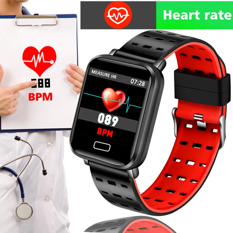 

BANGWEI Smart Sport Watch IP67 Waterproof Fitness Women's Watch Pedometer Tracker Heart Rate Monitor Smart Watch For IOS Android