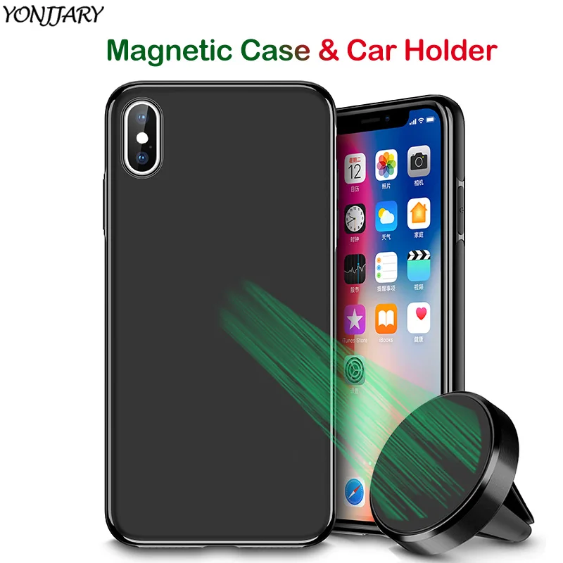 Soft TPU Case with Car Phone Holder for iPhone X XR XS