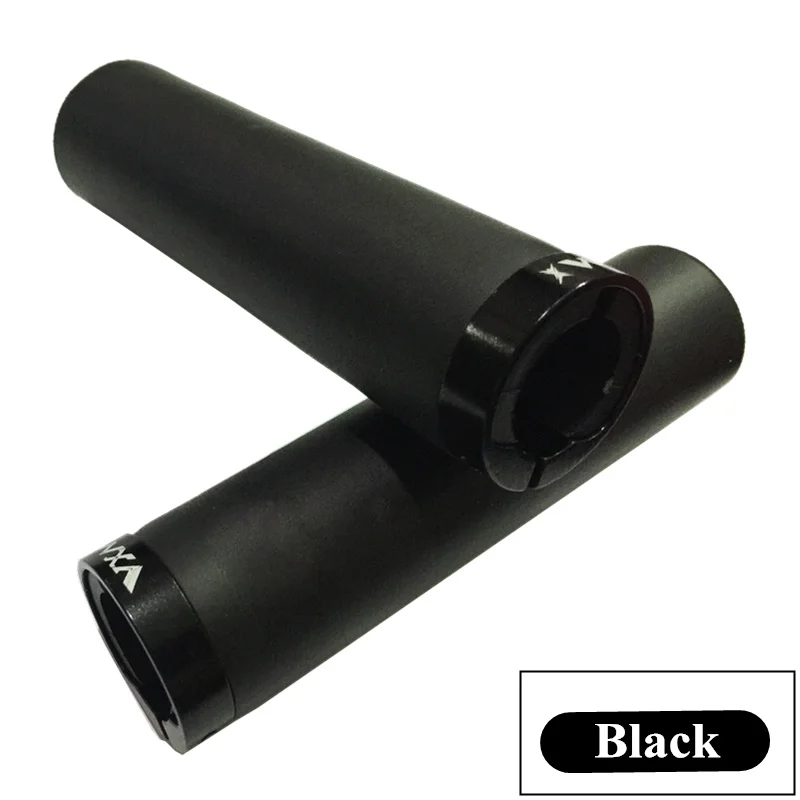 VXM велосипедные ручки MTB силиконовый Единая Блокировка ручки Анти-занос, удар-поглощая мягкая байка ручки Ultraight велосипедный руль - Цвет: Black