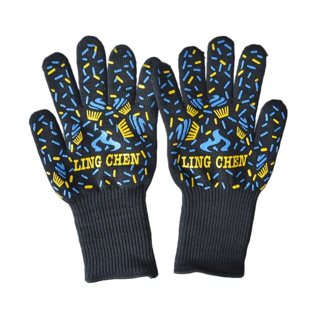 

LESHP 1Pc Microwave Oven Gloves High Temperature Resistance Non-slip Oven Mitts Heat Insulation Kitchen Cooking Grilling Gloves