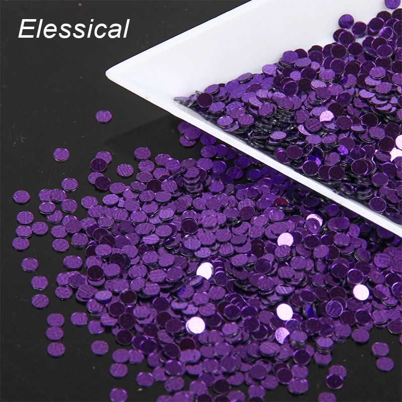

10g/piece 2mm Shiny Nail Glitter Powder Pigment Tiny Circle PVC Nail Art Sequins Women DIY Manicure Tools WY650
