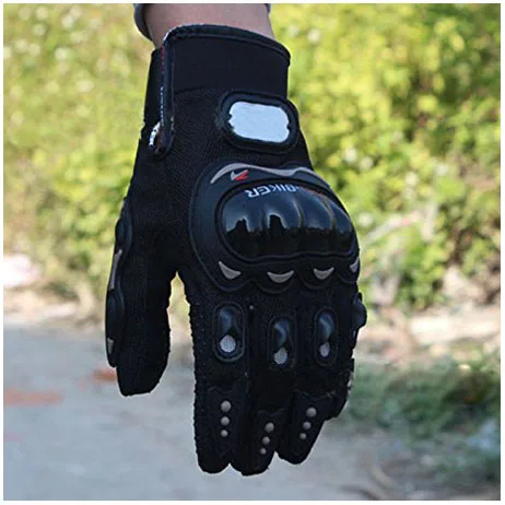 PRO BIKER 1 пара черные короткие спортивные кожаные мотоциклетные летние перчатки