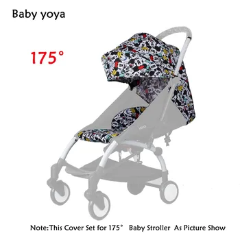

2018 New 20 Styles!! BABYYOYA 175 Degree Sun Cover and Seat Cushion Set Yoya yoyo Baby Stroller Accessories Shade Shed And Pad