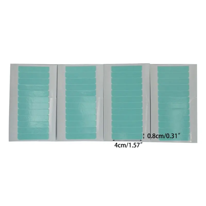 5 Sheets 60pcs Hair Tape Adhesive Glue 4cm*0.8cm Double Side Tape Waterproof For Lace Wig Hair Extension Tool