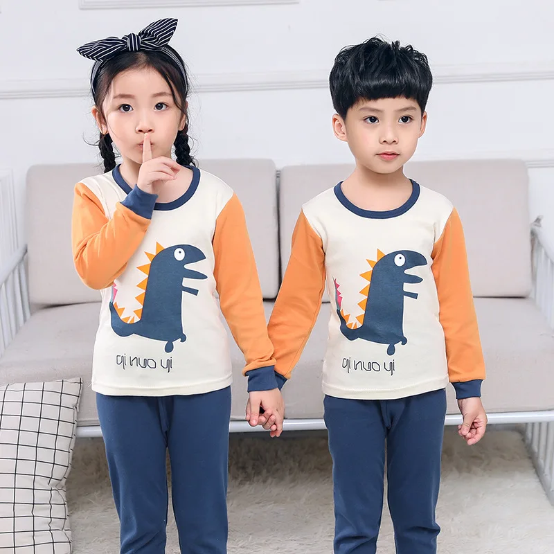 

Girls Dinosaur Pajamas Kids Christmas Sleepwear Children Cartoon Clothing Set Baby Long Sleeve Pijamas Home Clothing for Boys
