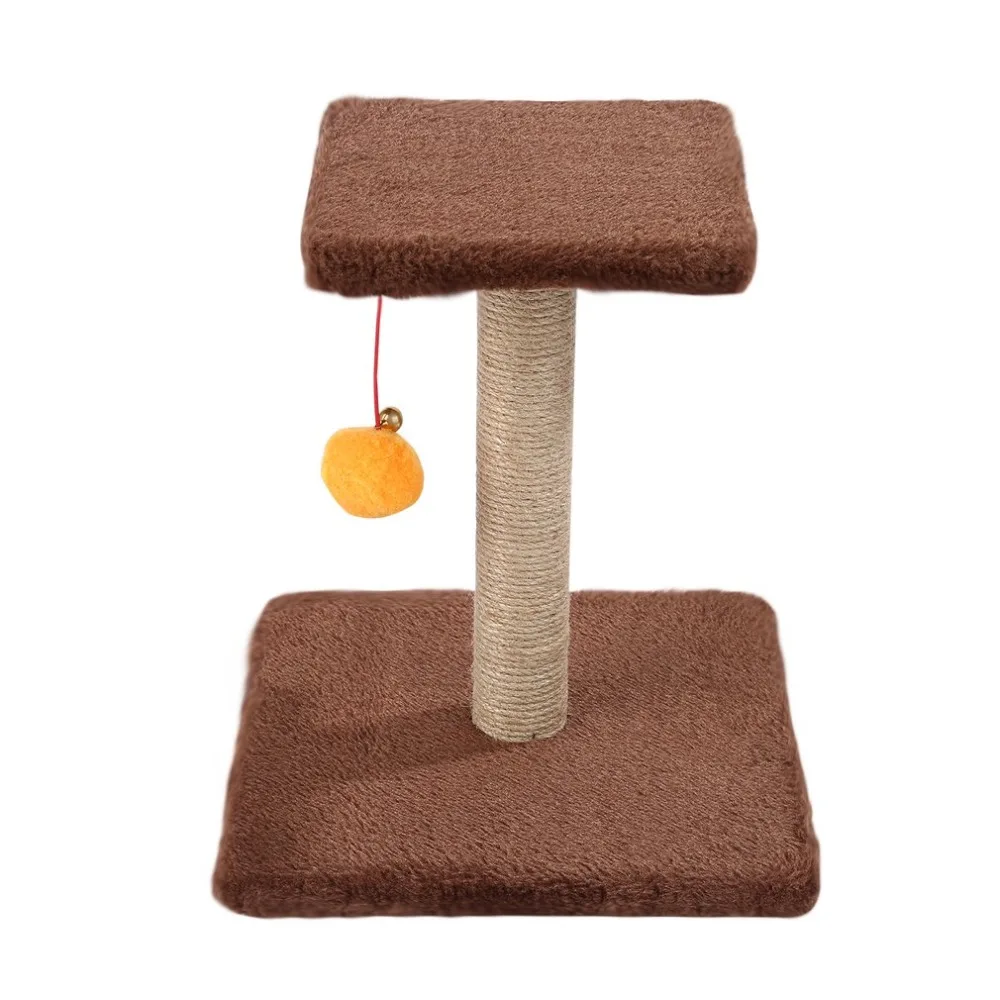 

M30-2 Pet Cat Tree Climbing Frame Toy with Ball Shape Bell Toy Cat Scratching Posts Cat Scratch Board Jumping Training Toy