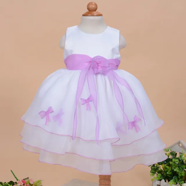 1 Year Old Birthday Baby Dress White Formal Party Vestido 2018 Formal